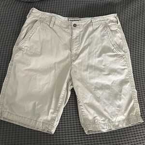 Express Incorruptible Cargo Shorts Men's 36 Khaki Beige Y2K Streetwear Vintage
